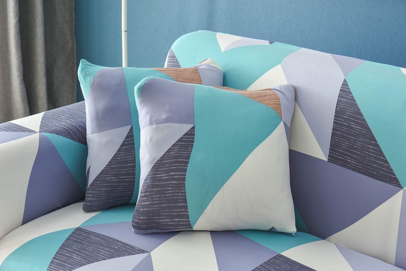 HOOBUY Printed Sofa Cover Stretch Couch Covers Sofa Slipcovers for 2 Cushion Couch and Loveseat with Two Free Pillow Case 07#(2 Seater/Loveseat) - Image 4